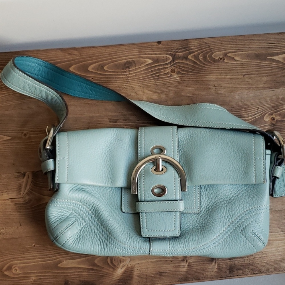 leather coach handbag